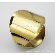 Diseño grande de los brazaletes del oro Diseños del brazalete del acero inoxidable 316L en oro